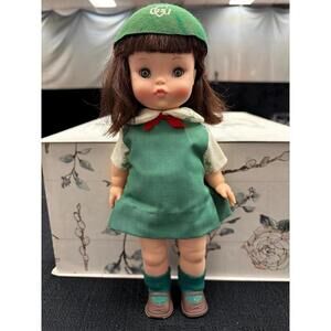 1966 Effanbee Girl Scout Doll w Shoes Socks and Hat 11” Good Condition